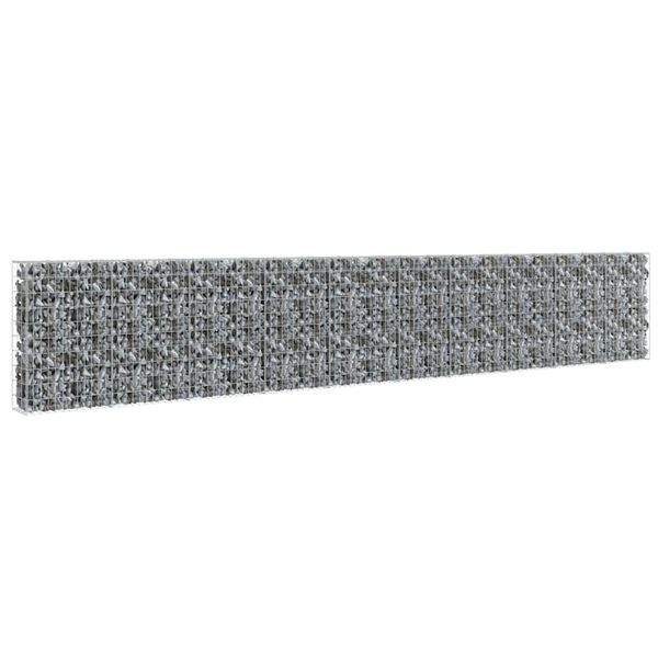 vidaXL Gabion med topp- og bunndekke galvanisert st&aring;l 600x30x100 cm