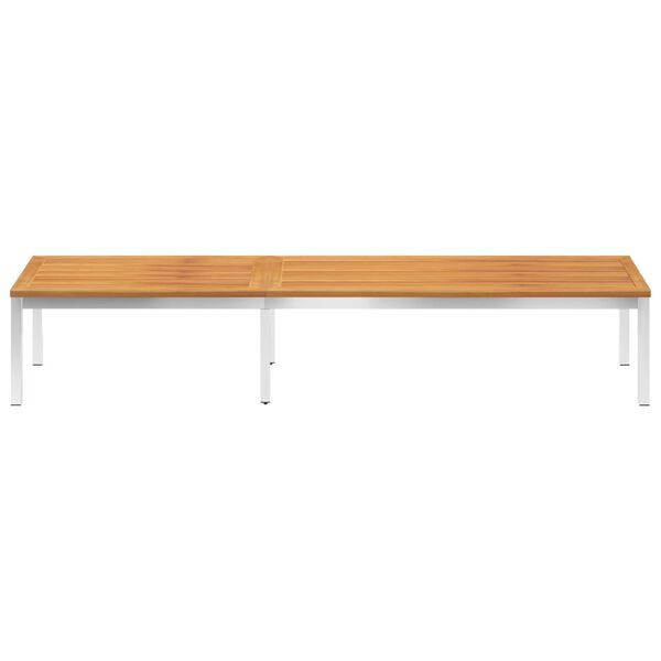 vidaXL Solseng heltre akasie og rustfritt st&aring;l