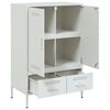 vidaXL Highboard hvit 68x39x101,5 cm stål