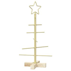 vidaXL Juletre i metall med fot KUOPIO 60 cm St&aring;l Gull