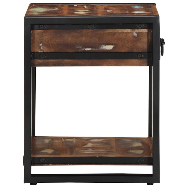 vidaXL Sidebord flerfarget 40x40x50 cm gjenvunnet heltre