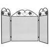 vidaXL Gnistfanger 3-panels jern svart