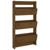 vidaXL Plantekasse vegg 3 lag 60x18,5x110 cm honningbrun heltre furu