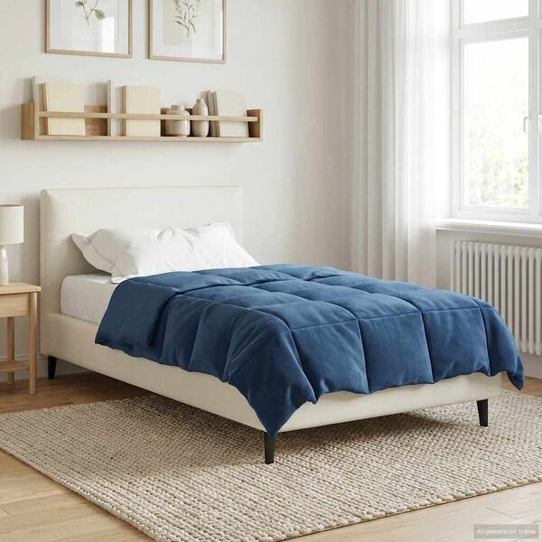 vidaXL Full &aring;r dyne Quilted M&oslash;rkebl&aring; 135 x 200 cm Mikrofiber