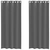 vidaXL Voilegardiner med grommets 2 stk m&oslash;rkegr&aring; 140x245 cm