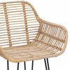 vidaXL Barstol 2 pcs Naturlig 55 x 52 x 92 cm Rattan og Jern