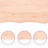 vidaXL Bordplate 160x50x(2-6) cm ubehandlet heltre eik naturlig kant