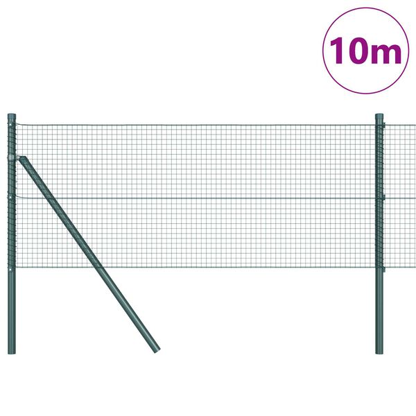 vidaXL Gjerdep&aring;le gr&oslash;nn 10 x 0,8 m (19 x 19 mm mesh) St&aring;l og PVC