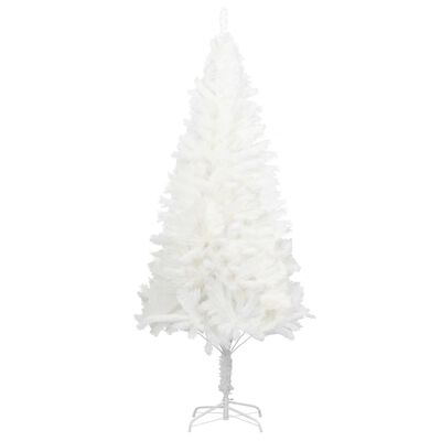vidaXL Forhåndsbelyst kunstig juletre hvit 210 cm