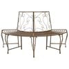 vidaXL Trebens 4-Antall seter 160 x 80 x 89 cm St&aring;l Antikk Brun