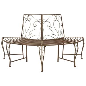 vidaXL Trebens 4-Antall seter 160 x 80 x 89 cm St&aring;l Antikk Brun