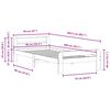 vidaXL Sengeramme uten madrass voksbrun 90x200 cm heltre furu