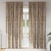 vidaXL Fl&oslash;yel Gardiner 2 pcs champagne 245 x 140 cm Fl&oslash;yel