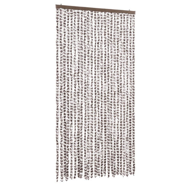 vidaXL Fluegardin gråbrun og hvit 100x200 cm chenille
