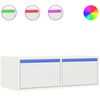 vidaXL TV-benk med LED-lys hvit 75x35,5x25 cm