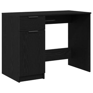 vidaXL Skrivebord Svart Eik Konstruert tre 100 x 50 x 75 cm