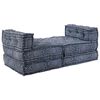 vidaXL Modulsofa Geometrisk 4 pcs Indigo 70 x 70 x 56 cm stoff