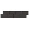 vidaXL Gjerdesett 8 stk. 1391 x 105 cm WPC og Aluminium Svart