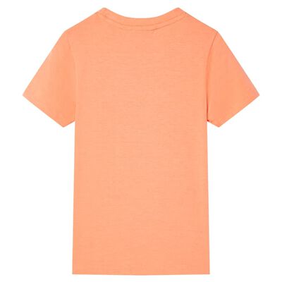 T-skjorte for barn med korte ermer neonoranjse 116