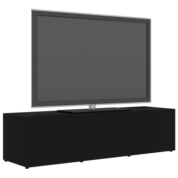 vidaXL TV-benk svart 120x34x30 cm konstruert tre