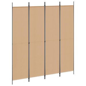 vidaXL 4-panel romdeler Beige 200 x 220 cm Stoff