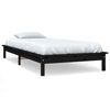 vidaXL Sengeramme svart heltre furu 100x200 cm