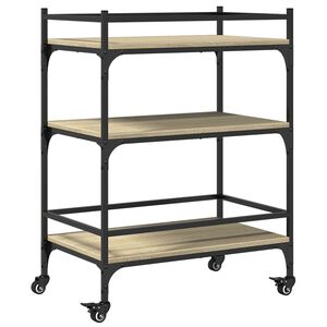 vidaXL Kj&oslash;kkentralle sonoma eik 65x40x86,5 cm konstruert tre