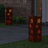 vidaXL Solenergi LED stibelys 2 pcs Corten St&aring;l Corten St&aring;l