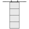 vidaXL Skyved&oslash;r med monteringssett svart 76x205 cm ESG-glass