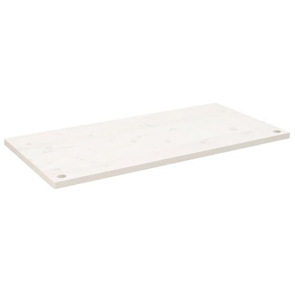vidaXL Bordplate hvit 110x60x2,5 cm heltre furu