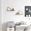 vidaXL Vegghylle med hylle 2 pcs Brun 40 x 9 x 3 cm Konstruert tre
