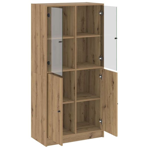 vidaXL Highboard med dører artisan eik 68x37x142 cm konstruert tre