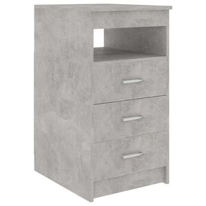 vidaXL Kommode betonggr&aring; 40x50x76 cm konstruert tre