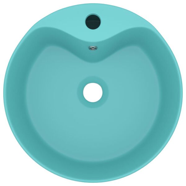 vidaXL Luksuri&oslash;s servant med overl&oslash;p matt lysegr&oslash;nn 36x13 cm keramisk