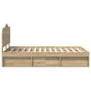 vidaXL Sengestamme med hodegjerde Sonoma 120 x 190 cm Massiv furu