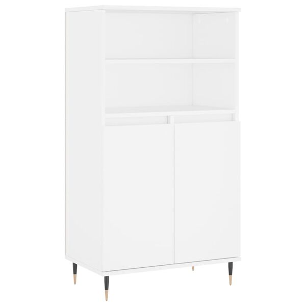 vidaXL Highboard hvit 60x36x110 cm konstruert tre