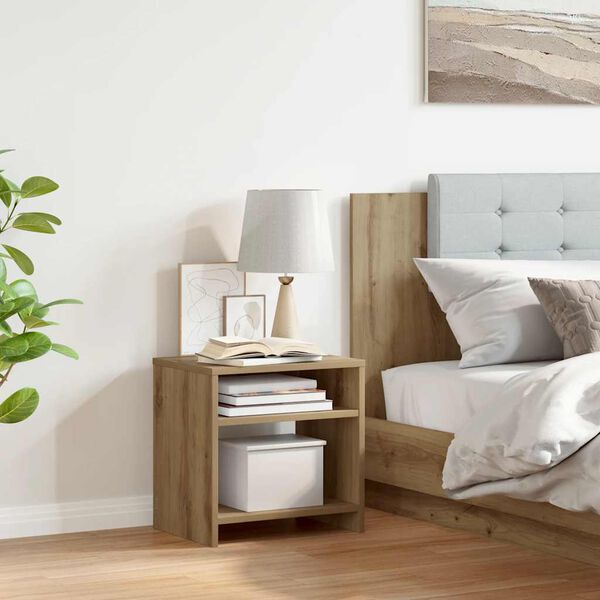 vidaXL Nattbord artisan eik 40x30x40 cm konstruert tre