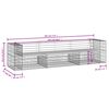 vidaXL Hagebenk gabiondesign 287x71x65,5 cm heltre furu