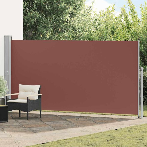 vidaXL Uttrekkbar sidemarkise 160 x 500 cm brun