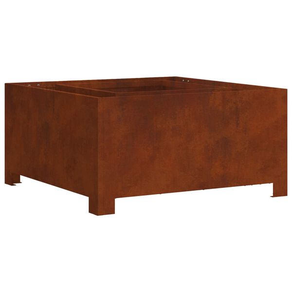 vidaXL B&aring;lplass Brun 80 x 80 x 40 cm Cortenst&aring;l