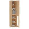 vidaXL Highboard sonoma eik 34,5x34x180 cm konstruert tre