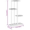 vidaXL Blomsterstativ med 4 etasjer 43x22x76 cm svart metall