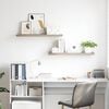 vidaXL Flytende vegghyller 2 stk eik 90x23,5x3,8 cm MDF