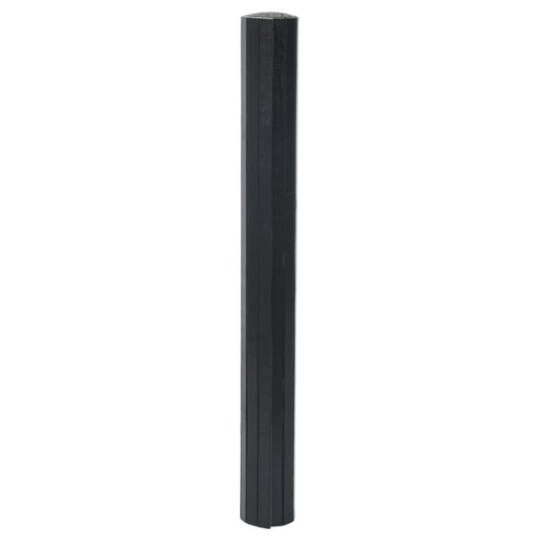 vidaXL Teppe rektangul&aelig;rt svart 70x200 cm bambus