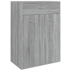 vidaXL Skoskap gr&aring; sonoma 60x35x84 cm konstruert tre