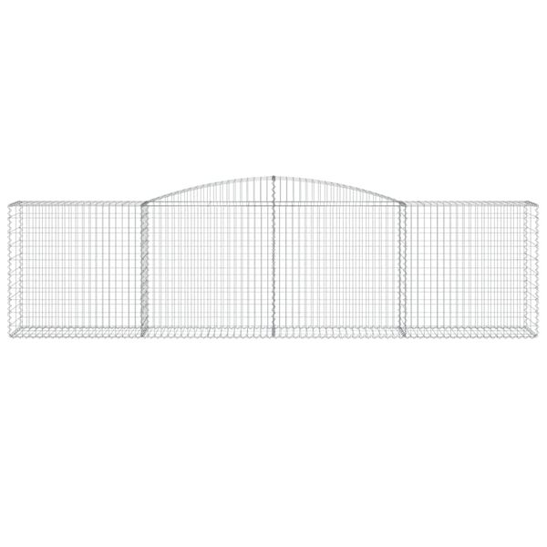 vidaXL Gabionkurver buede 9 stk 400x50x100/120 cm galvanisert jern