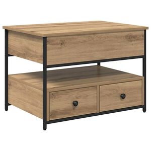 vidaXL Kaffebord Artisan Eik 70 x 50 x 54.5 cm Konstruert tre