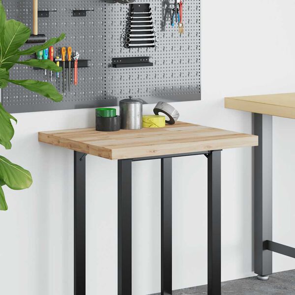 vidaXL Bordplate ubehandlet 80x60x4 cm heltre akasie