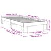 vidaXL Sengeramme uten Madrass 100x200 cm Heltre Eik