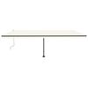 vidaXL Manuell uttrekkbar markise med LED 600x300 cm kremhvit